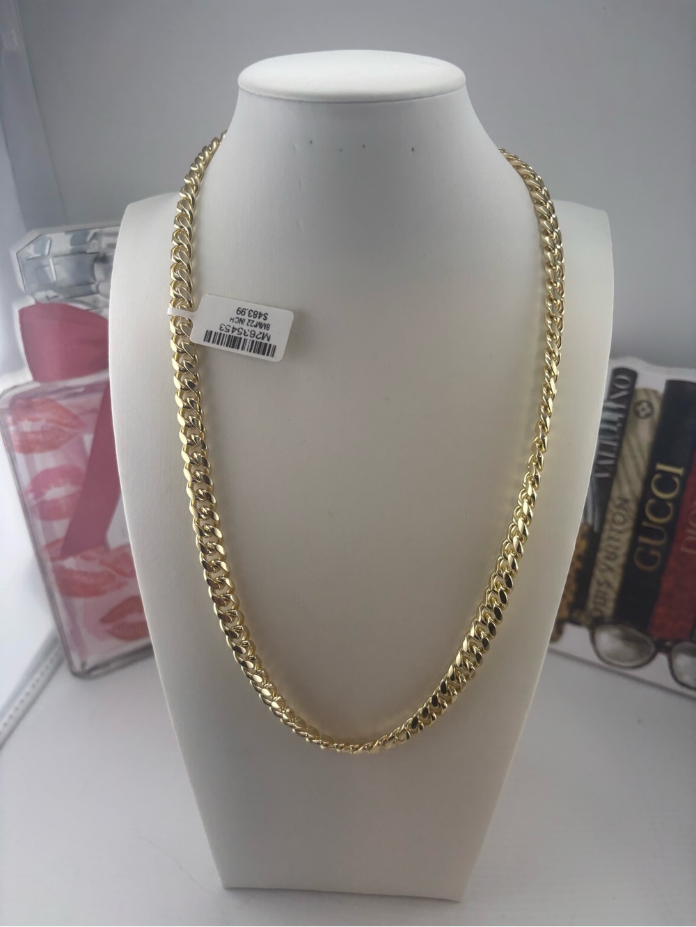 Classic Gold Cuban Link Necklace for Men 22 inches chain